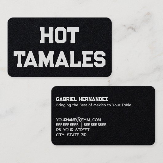 Hot Tamales Premium Visitenkarte (Vorne/Hinten)