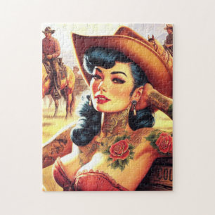 Hot Tattoo Cowgirl Puzzle