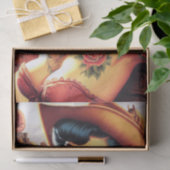 Hot Tattoo Cowgirl Seidenpapier (Geschenk)