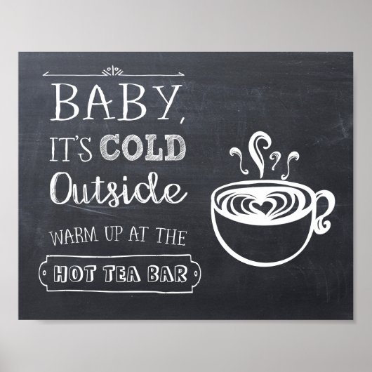Hot Tee Bar Sign Poster (Vorne)