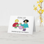 Hot Tee Monat Januar Karte (Gelbe Blume)