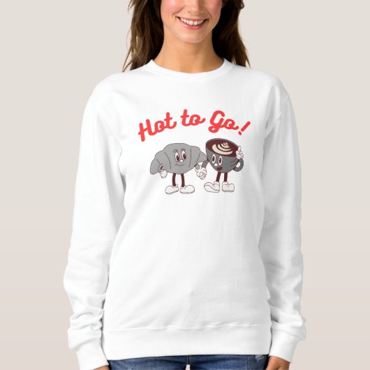 Hot to Go Shirt Sweatshirt, Retro Vintag, Kaffee (Vorderseite)