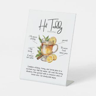 Hot Toddy Cocktail-Podiumsschild Sockelschild