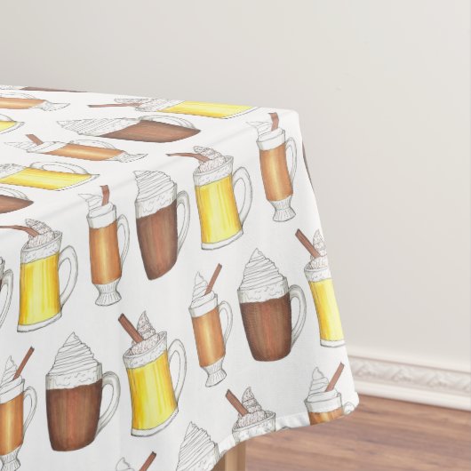 Hot Toddy Cocoa Eggnog Winterurlaub Weihnachten Tischdecke (Beispiel)