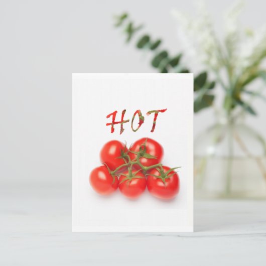 Hot Tomato Postkarte (Stehend Vorderseite)