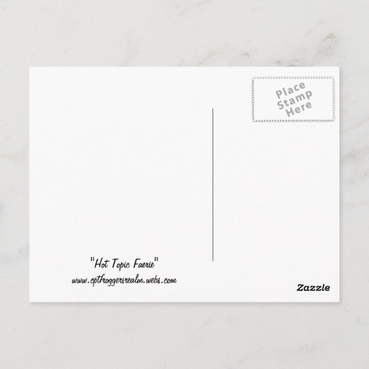 Hot Topic Fee Postkarte (Rückseite)