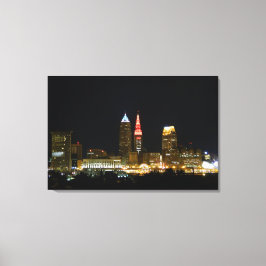 (Hot Tower Lights) Cleveland, OH Canvas Print Leinwanddruck