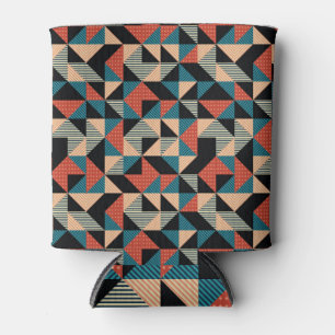 Hot Triangle: Geometrischer Memphis-Stil. Dosenkühler
