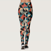 Hot Triangle: Geometrischer Memphis-Stil. Leggings (Rückseite)