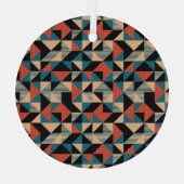 Hot Triangle: Geometrischer Memphis-Stil. Ornament Aus Glas (Rückseite)