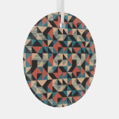 Hot Triangle: Geometrischer Memphis-Stil. Ornament Aus Glas (Vorderseite Rechts)