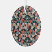 Hot Triangle: Geometrischer Memphis-Stil. Ornament Aus Glas (Vorderseite links)