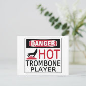 Hot Trombone Player Postkarte (Stehend Vorderseite)