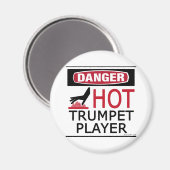 Hot Trumpet Player Magnet (Vorderseite/Rückseite)