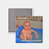 Hot Tub Baby Magnet (Vorderseite/Rückseite)
