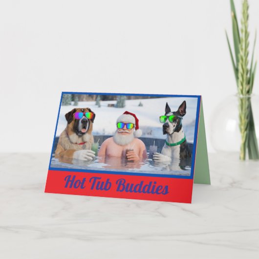 Hot Tub Babys Feiertagskarte (Vorderseite)