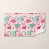 Hot Tub Gingerbrei Niedlich Pink Hot Cocoa Badhandtuch Set (Handtuch)