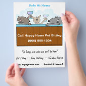 Hot Tub Hunde feiern mit Champagner 8x11 Flyer (Hand)