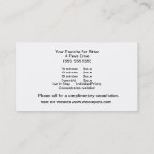 Hot Tub Hunde Toasting Champagne Türkis Visitenkarte (Rückseite)