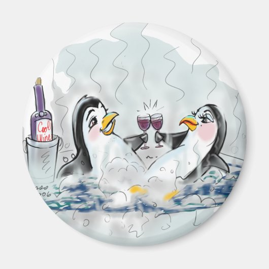 Hot Tub Pinguine! Magnet (Vorne)
