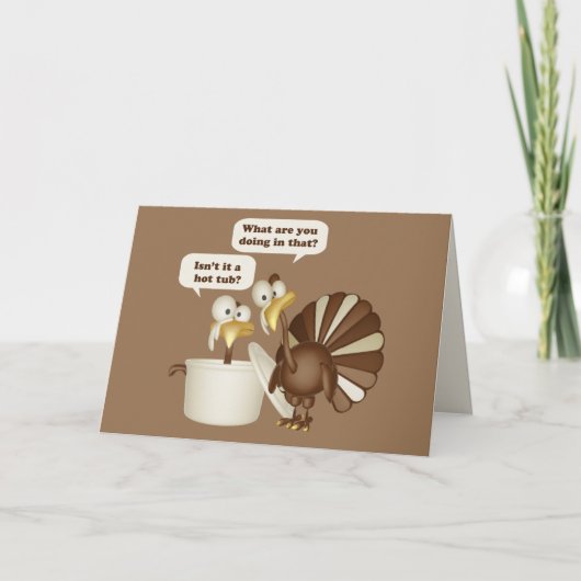 Hot Tub Türkei Feiertagskarte (Vorderseite)