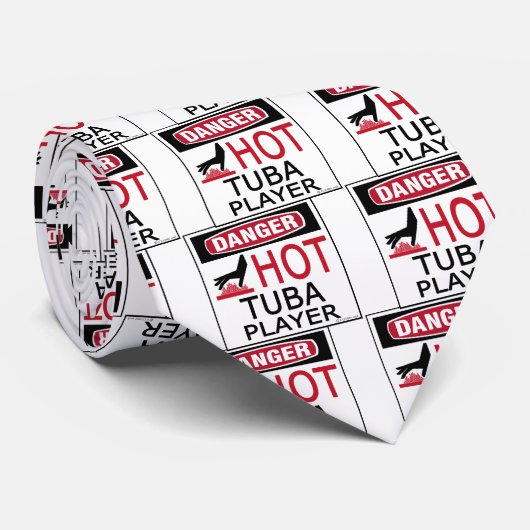 Hot Tuba Player Krawatte (Gerollt)