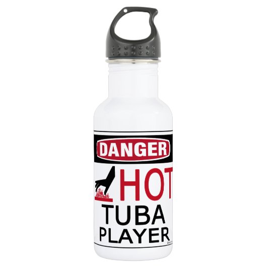 Hot Tuba Player Trinkflasche (Vorderseite)