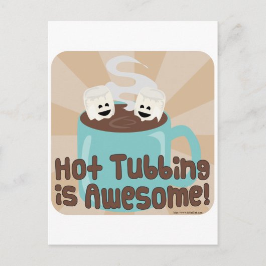 Hot Tubbing Marshmallows Postkarte (Vorderseite)