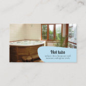 Hot Tubs Beauty Skincare Relax Massage Wellness Visitenkarte (Vorderseite)