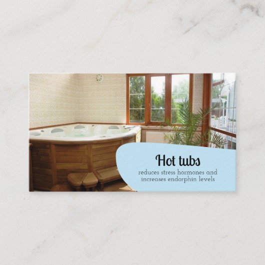 Hot Tubs Beauty Skincare Relax Massage Wellness Visitenkarte (Vorderseite)