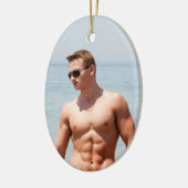 Hot Typ Bare Chest Muskel Abs Beach Shirless Keramik Ornament (Links)