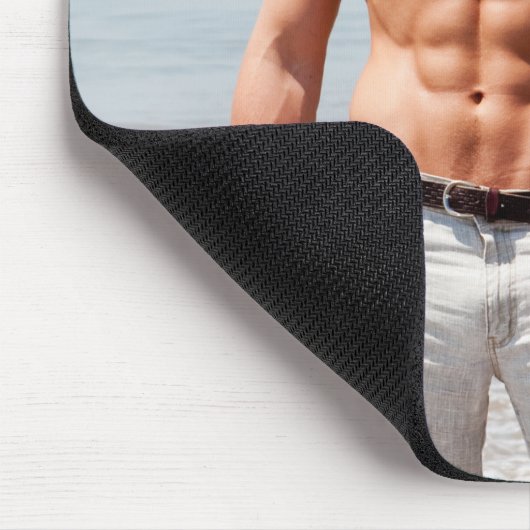 Hot Typ Bare Chest Muskel Abs Beach Shirless Mousepad (Ecke)