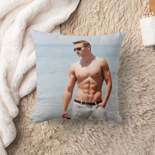 Hot Typ Bare Chest Muskel Abs Beach Shirless Po Kissen (Decke)