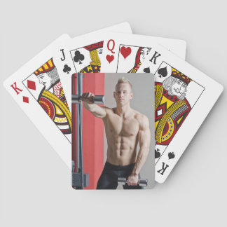 Hot Typ Blond Sexy Shirless Muscle Man arbeitet au Spielkarten