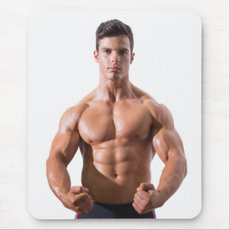 Hot Typ Flexes Muskeln Sexy Shirless Man Hunk Mousepad