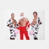 Hot Typ Muscular Men Santa Outfit Funny Christmas Fußmatte (Vorderseite)