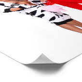 Hot Typ Muscular Men Santa Outfit Funny Christmas Poster (Ecke)