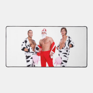 Hot Typ Muscular Men Santa Outfit Funny Christmas Schreibtischunterlage
