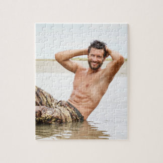Hot Typ Sexy Shirless Muscle Man Hunk Übungen Puzzle