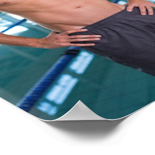 Hot Typ Sexy Shirless Schwimmer Muscle Man Hunk Poster (Ecke)