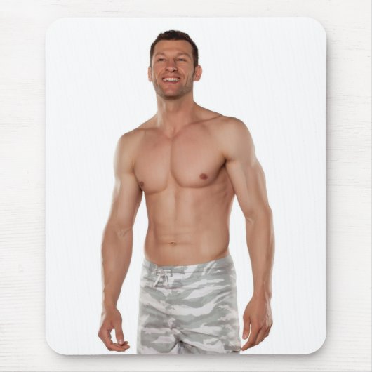 Hot Typ Sexy Stuck Shirless Muscle Man Hunk Mousepad (Vorne)