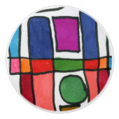 Hot und cooler Rechteckstreifen mit Kreisakzent Keramikknauf (Vorderseite)