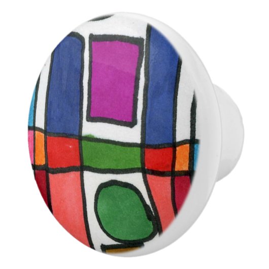 Hot und cooler Rechteckstreifen mit Kreisakzent Keramikknauf (Rechts)