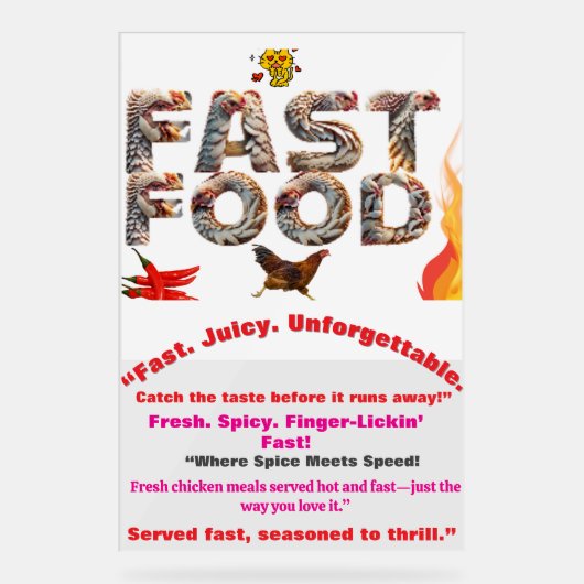 "Hot & Unglaublich witzig Business Promotions" Acrylschild (Vorderseite)