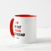 Hot Vegan Girlfriend Valentine's Day Red Tasse (Vorderseite Links)