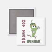 Hot Vegan Runner Magnet (Vorderseite/Rückseite)