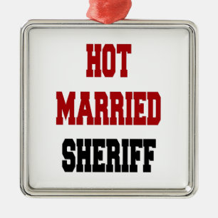 Hot Verheiratet Sheriff Ornament Aus Metall
