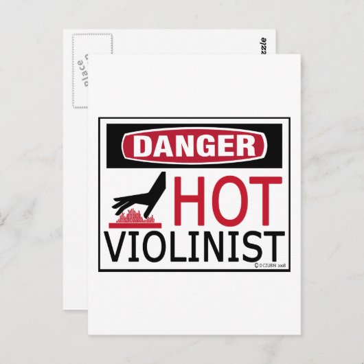 Hot Violinist Postkarte (Vorne/Hinten)