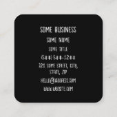 Hot water is the cure for everything quadratische visitenkarte (Rückseite)