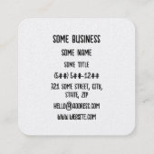 Hot water is the cure for everything quadratische visitenkarte (Rückseite)